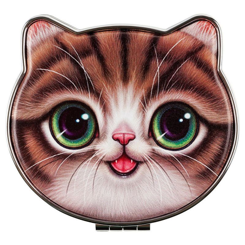 Зеркальце карманное складное MESHU "Имбирный кот"