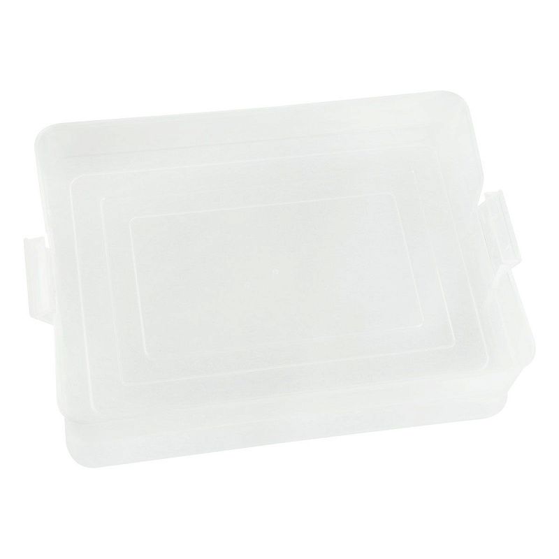 Контейнер для документов СТАММ А4, 260*350*65мм, пластик., с защелками, прозрачный 