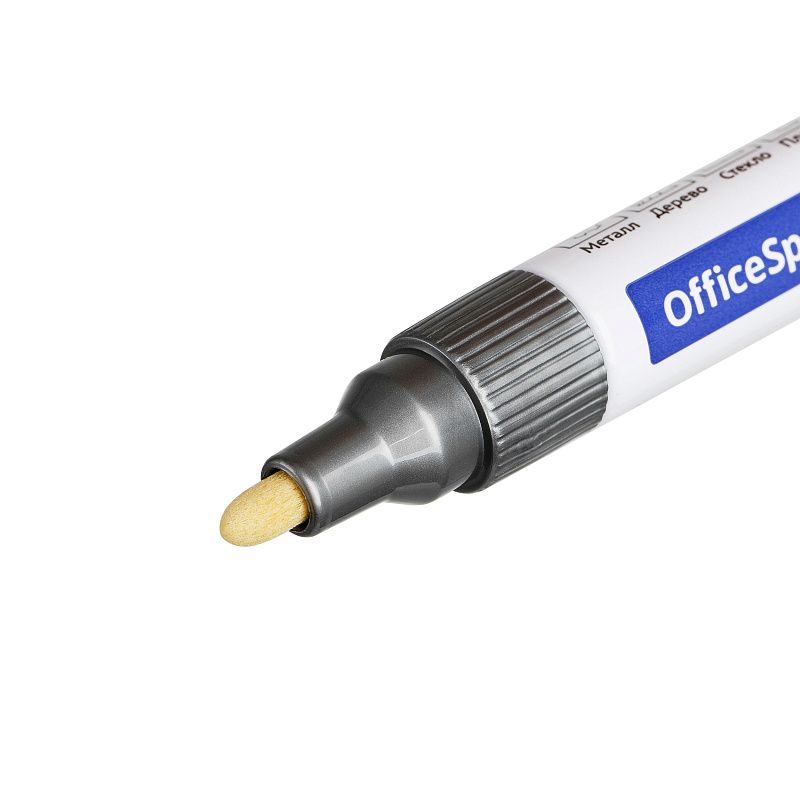 Маркер-краска OfficeSpace серебряная, 1-4мм, нитро-основа 