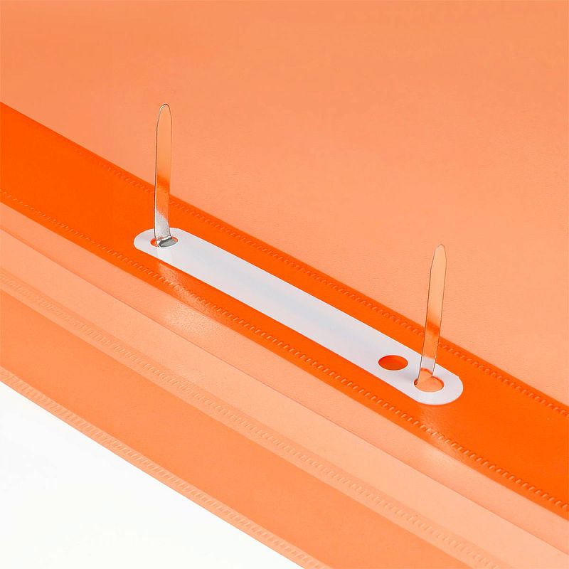 Папка-скоросшиватель пластик. СТАММ "Сияние" А4, 180мкм, оранжевый с прозр. верхом 