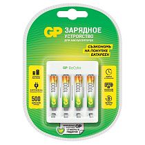 Зарядное устройство GP Е411 + 4шт акк. AAА (HR03) 1000mAh (USB)