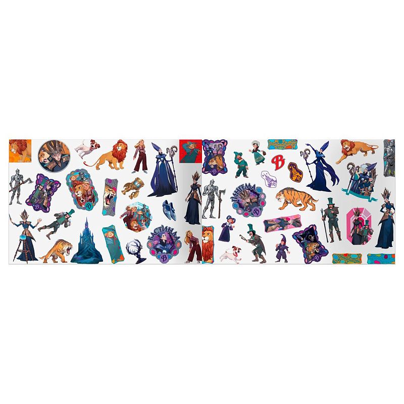 Альбом с наклейками ТРИ СОВЫ "100 наклеек. Волшебник Изумрудного города", А5, 100шт.