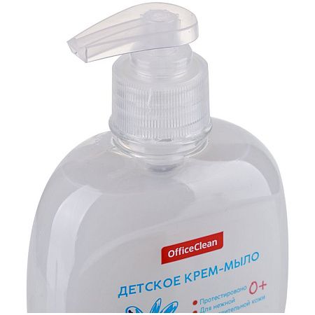 Мыло-крем жидкое OfficeClean "Детское" с ромашкой, антибактериальное, с дозатором, 300мл 