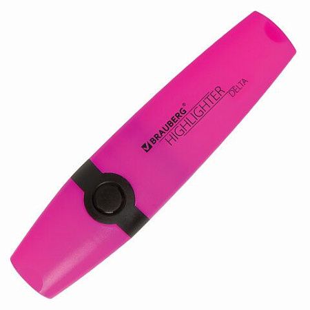 Текстовыделитель BRAUBERG "DELTA", РОЗОВЫЙ, линия 1-5 мм, 151721 