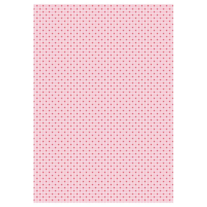 Упаковочная бумага глянц. 70*100см, MESHU "Love", 80 г/м2, ассорти, 4 дизайна