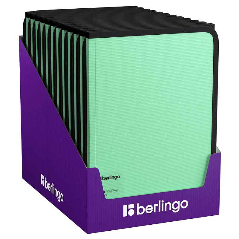Папка на молнии Berlingo "Instinct" А4, 600мкм, мятный 