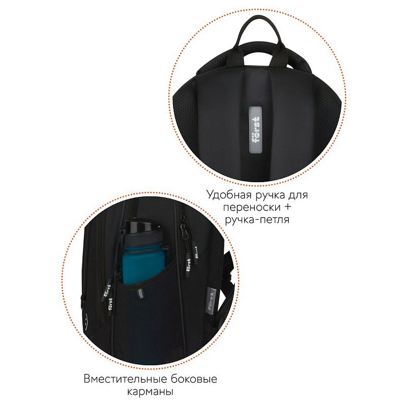 Рюкзак Först F-Junior "You make me smile" 38*29*18см, 3 отделения, 2 кармана, анатомическая спинка 