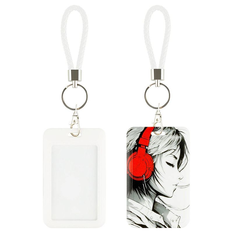 Бейдж вертикальный MESHU "MUSIC", 110*70 мм, петля с карабином, 2D печать, опп пакет с европодвесом