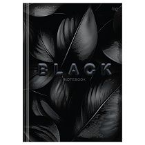 Бизнес-блокнот А5, 80л., евроформат, BG "Just black", soft-touch ламинация, выб. лак