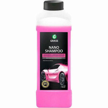 Высокопенный автошампунь для мойки и защиты, 1 л, GRASS NANO SHAMPOO, концентрат, 136101 