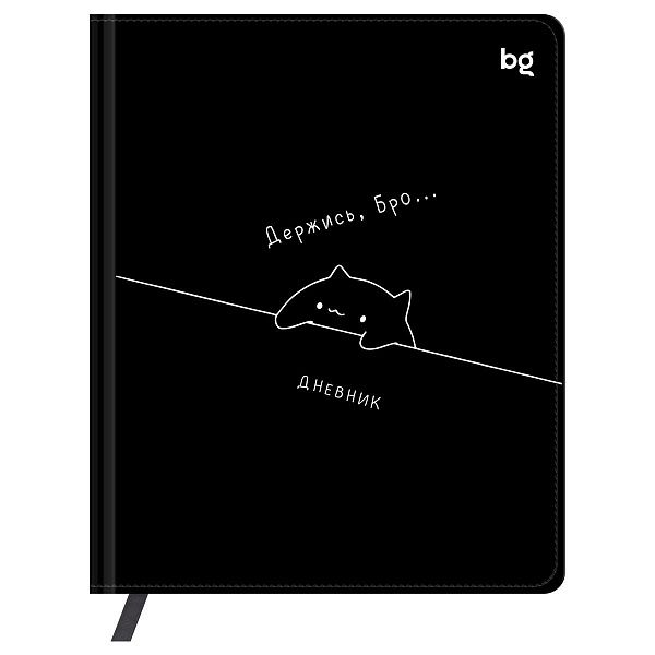 Дневник 1-11 кл. 48л. (твердый) BG "Держись", иск. кожа (балакрон), печать, ляссе