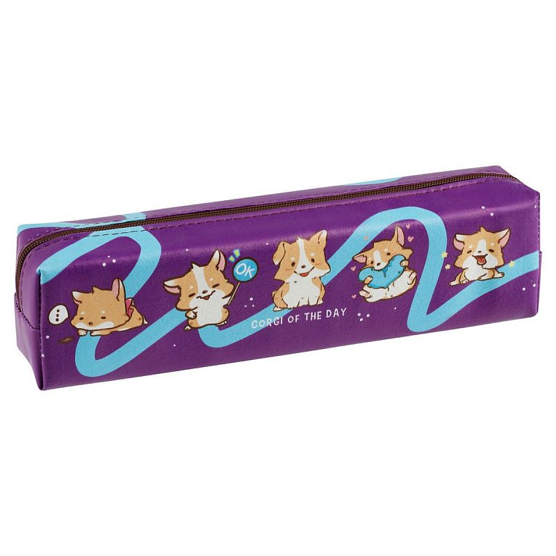 Пенал мягкий 200*55*40 MESHU "Corgi", искусственная кожа 