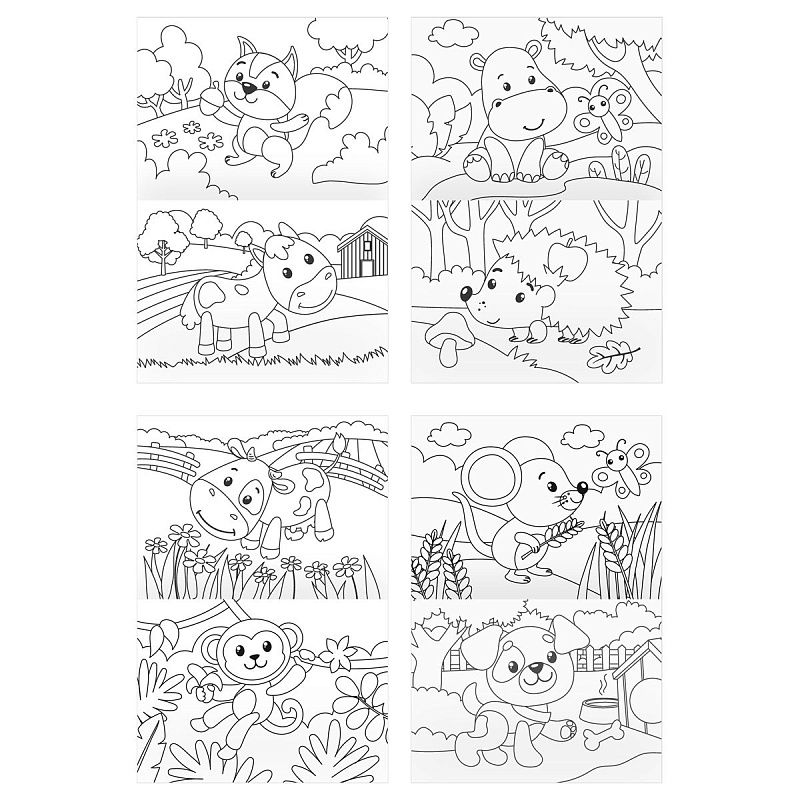 Суперраскраска А4 ТРИ СОВЫ "Животный мир", на склейке, 40стр.