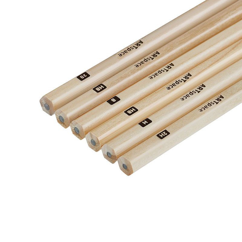 Набор карандашей ч/г ArtSpace "Графика" 6шт., 2H-2B, заточен., пакет, европодвес 