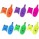 Текстовыделитель мини BRAUBERG KIDS "CUTE CATS NEON", АССОРТИ В ПЛАСТИКОВОЙ БАНКЕ, 1-5 мм, 152433