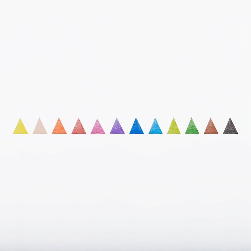 Карандаши цельнографитные цветные Гамма "Студия", 12 цв, заточенный, метал. пенал