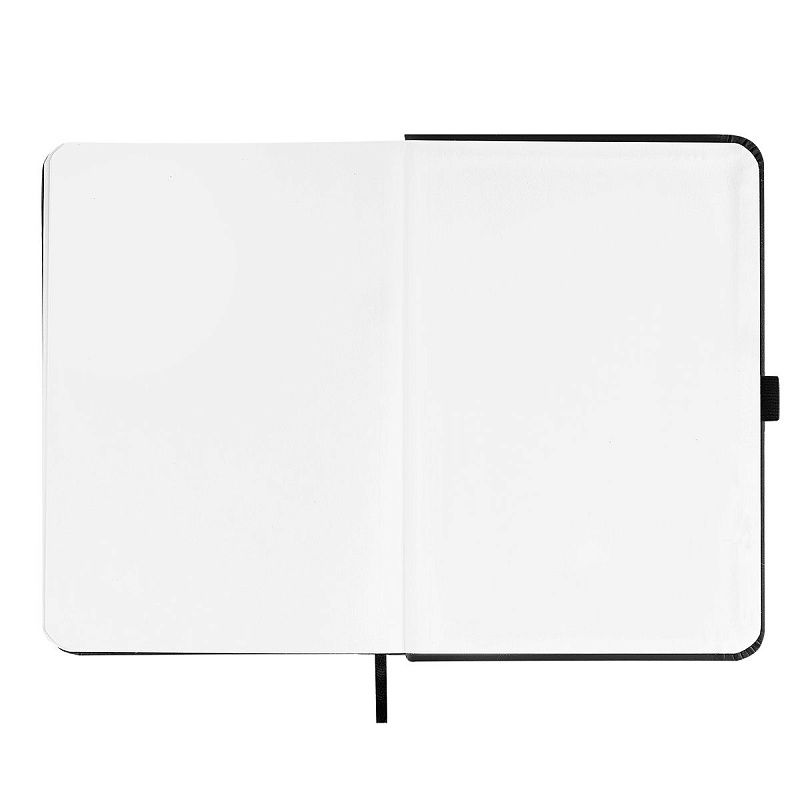 Скетчбук 100л., А4 Гамма "Студия", черный, твердая обложка, на резинке, белая, 110г/м2