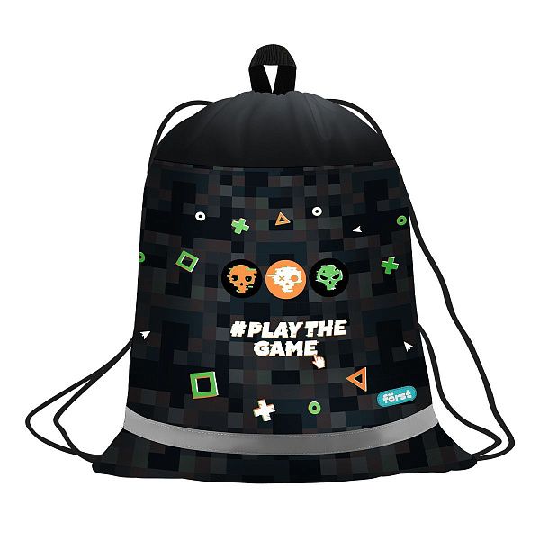 Мешок для обуви 1 отделение Först "Play the game", 360*460мм, вентиляционная сеточка, светоотражающая полоса