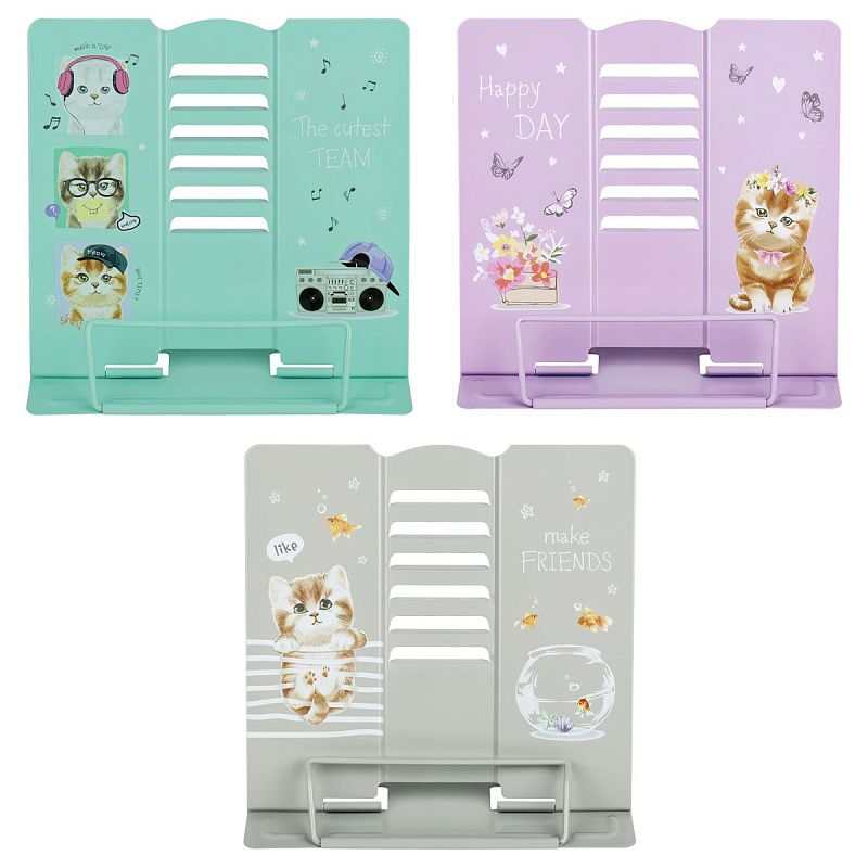 Подставка для книг ArtSpace "Котята", регулируемый угол наклона, ассорти 