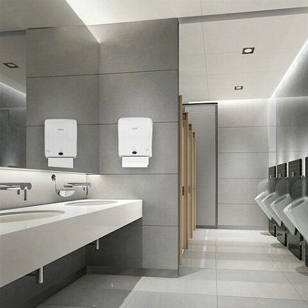 Диспенсер для полотенец в рулонах LAIMA PROFESSIONAL ORIGINAL (Система H1), СЕНСОРНЫЙ, белый, ABS-пластик, 605765 