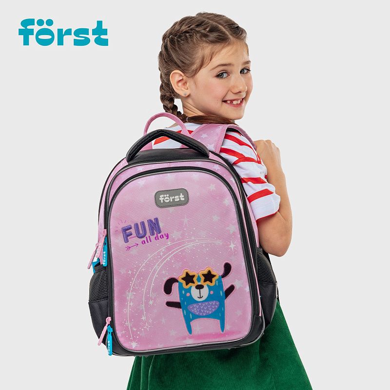 Рюкзак Först F-Cloud "FUN" 37*28,5*16,5см, 3 отделения, 3 кармана, анатомическая спинка 