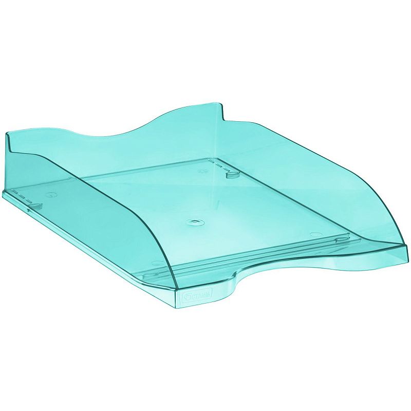 Лоток для бумаг горизонтальный СТАММ "Тропик", тонированный мятный