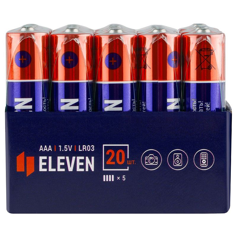 Батарейка Eleven AAA (LR03) алкалиновая, OS20