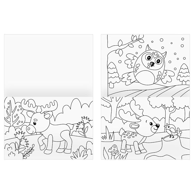 Раскраска А4,  8 стр., ТРИ СОВЫ "Любимые животные"