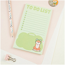 Блок для записей (To Do list) MESHU 10,0*17,0см, 50л.,"Cute dog", на склейке