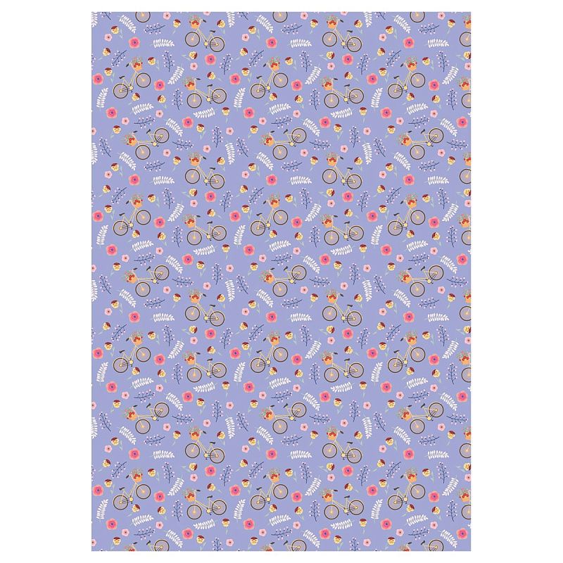 Упаковочная бумага глянц. 70*100см, MESHU "Woman time", 80 г/м2, ассорти, 4 дизайна