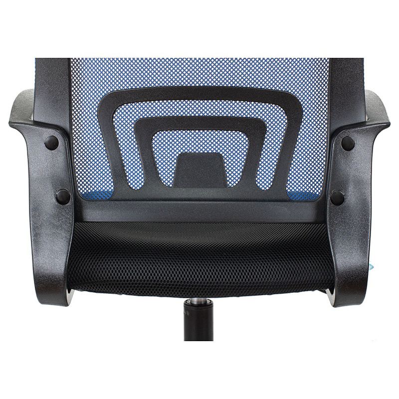 Кресло оператора Helmi HL-M95 R (695) "Airy", спинка сетка синяя/сиденье ткань TW черная, пиастра