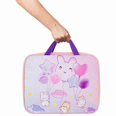 Папка на молнии с ручками BRAUBERG KIDS А4, 1 отделение, полиэстер, 80 мм, Dreamy clouds, 273314 