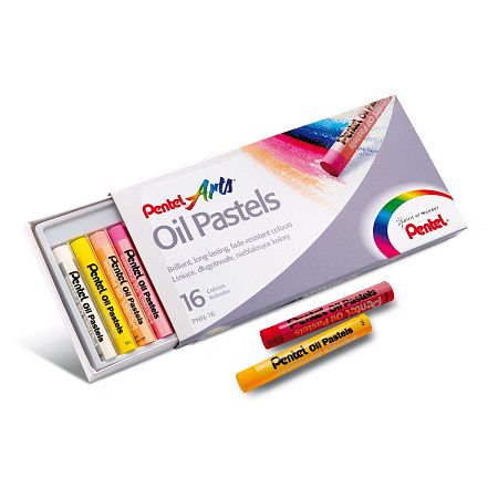 Пастель масляная Pentel, 16 цветов, картон. упаковка