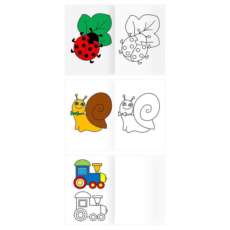 Раскраска А5 ТРИ СОВЫ "Раскрась по образцу. Выпуск 1", 8стр.