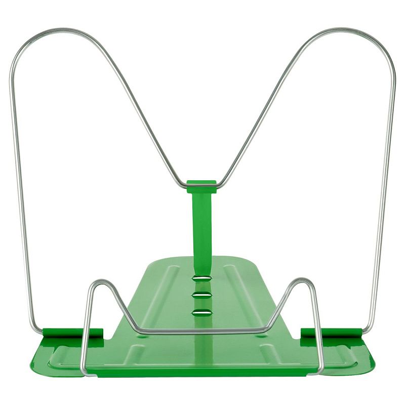 Подставка для книг СТАММ, металлическая, зеленая 