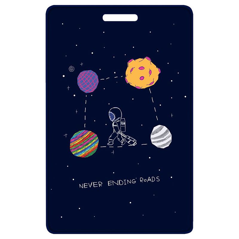 Обложка-карман для карт и пропусков OfficeSpace "Vibes", 95*65мм, ПВХ, ассорти 