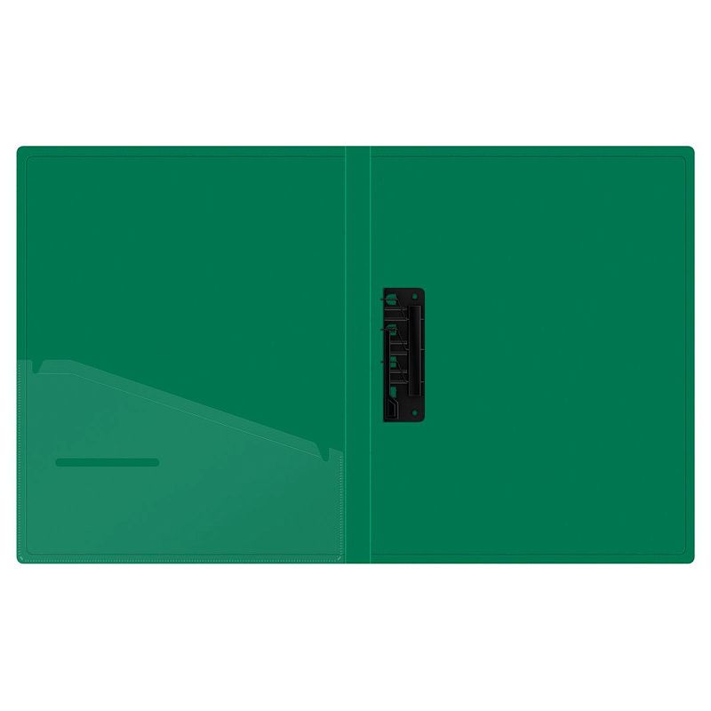 Папка с зажимом Berlingo "Soft Touch", 17мм, 700мкм, зеленая, с внутр. карманом 