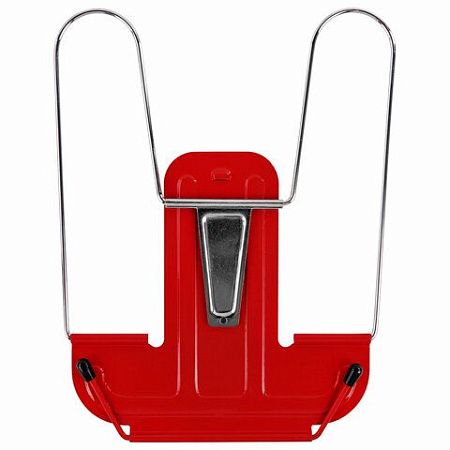 Подставка для книг и учебников BRAUBERG LINE+, металлическая, красная, европодвес, 238070 