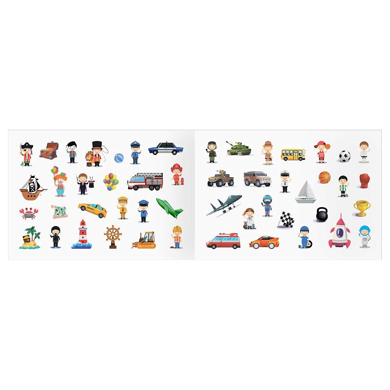 Альбом с наклейками ТРИ СОВЫ "100 наклеек. Для мальчиков", А5, 100шт.