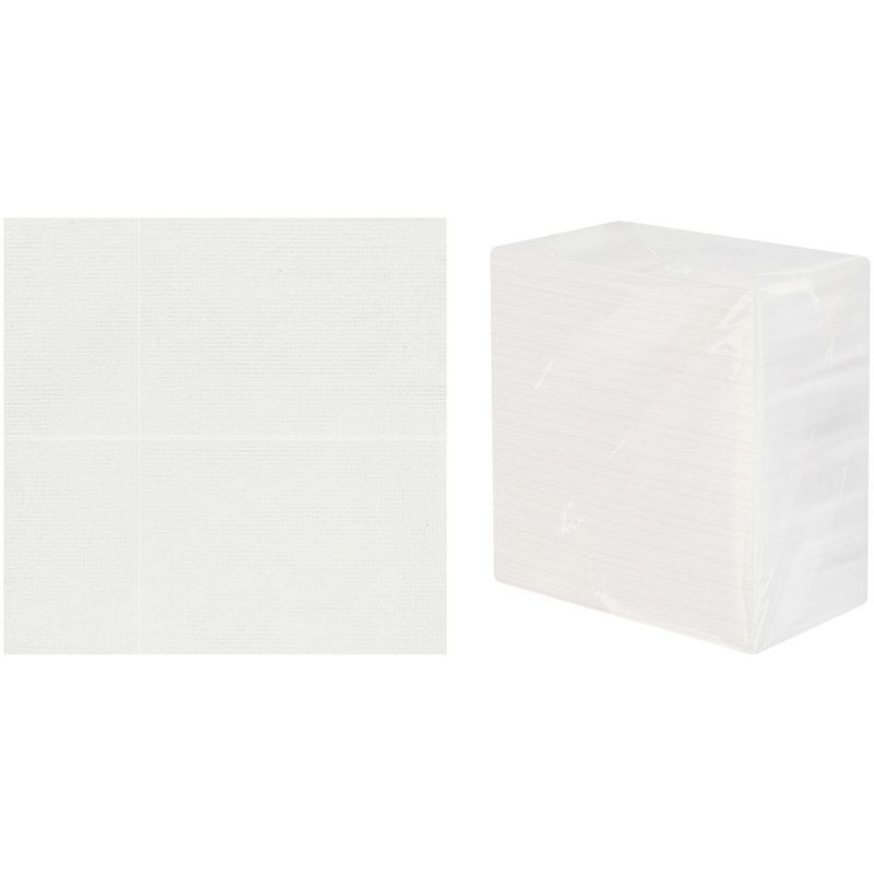 Салфетки бумажные диспенсерные OfficeClean (N2), 1-слойные, 17*17,5см, белые, пленка, 300шт. 