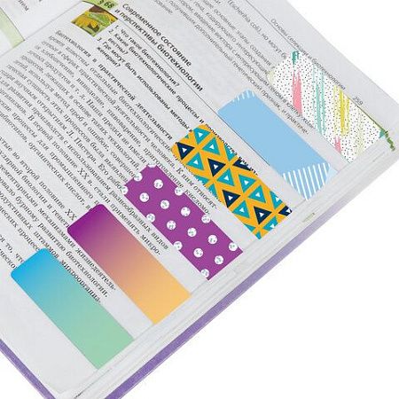 Закладки для книг МАГНИТНЫЕ, "GEOMETRY", набор 30 шт., 60x20 мм, BRAUBERG, 113177 