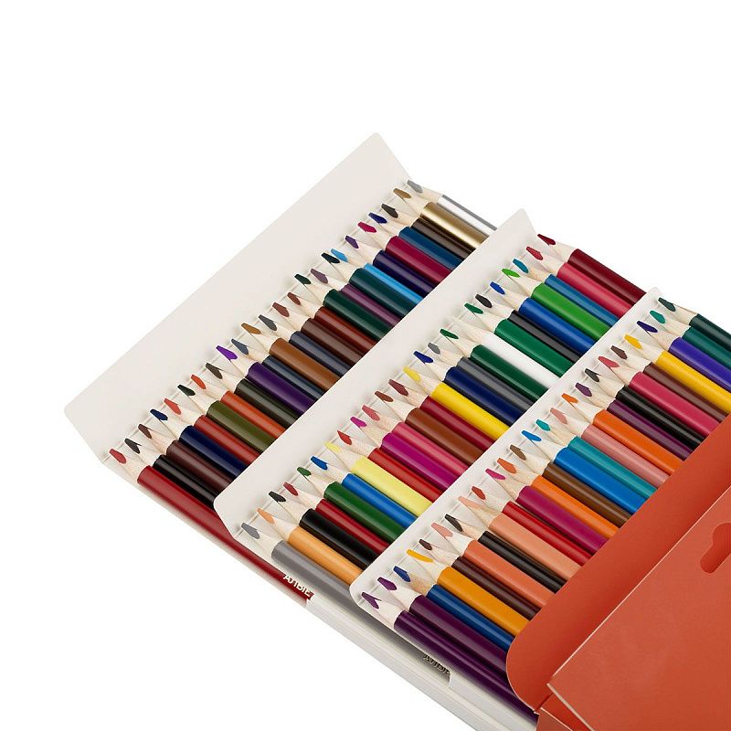 Карандаши цветные Красин "Алые паруса", 72цв., трехгран., заточен., картон, европодвес