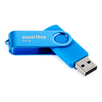 Память Smart Buy "Twist" 64GB, USB 2.0 Flash Drive, синий