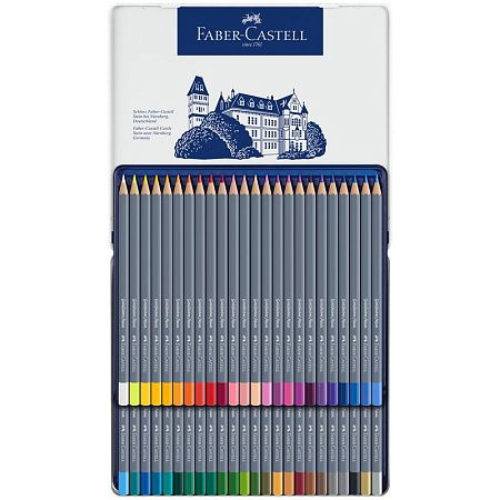 Карандаши акварельные художественные Faber-Castell "Goldfaber Aqua", 48цв., метал. коробка