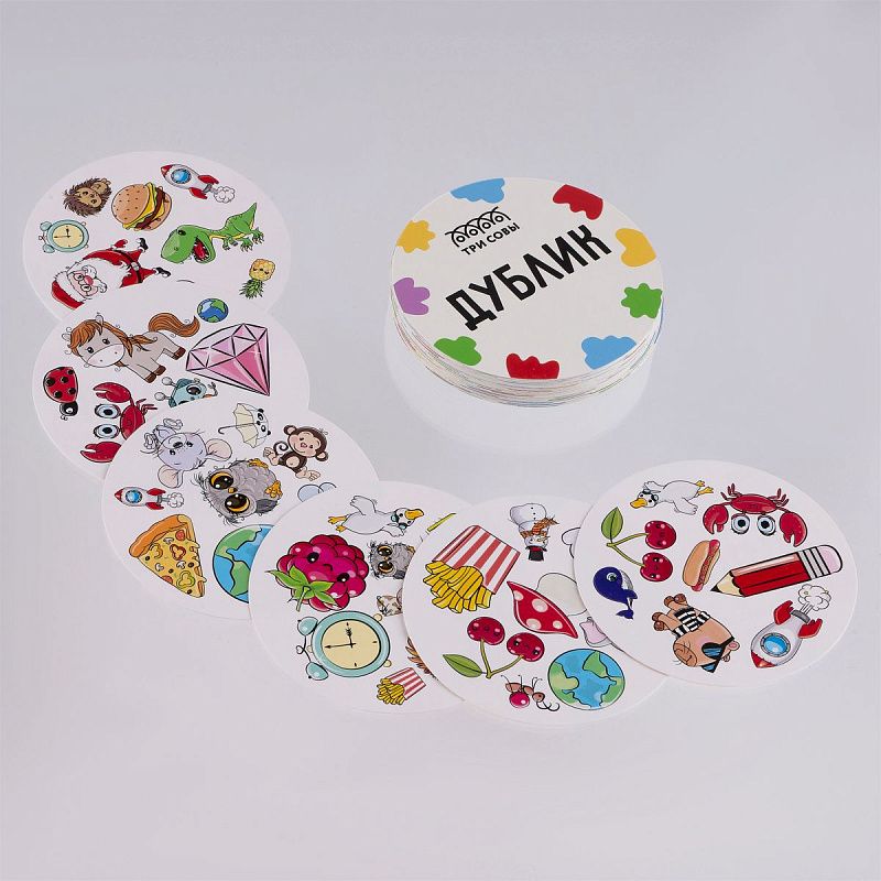 Игра настольная ТРИ СОВЫ "Дублик", 60 карточек, металлический бокс 