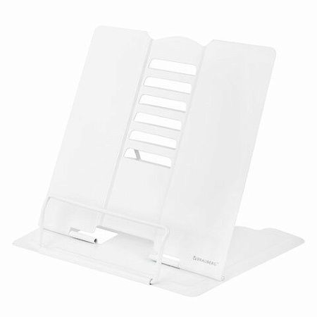 Подставка для книг и учебников BRAUBERG, White, регулируемый угол наклона, металл, 238056