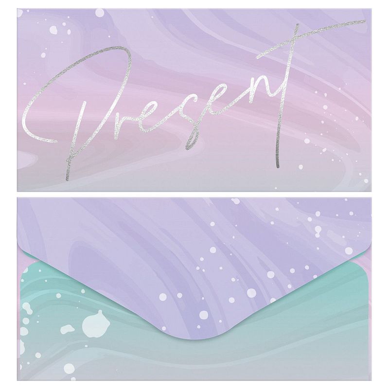 Конверт для денег MESHU "Present" 85*164мм, матовая ламинация, фольга, 3 дизайна