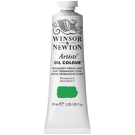 Краска масляная профессиональная Winsor&Newton "Artists Oil", 37мл, перманентный светло-зеленый