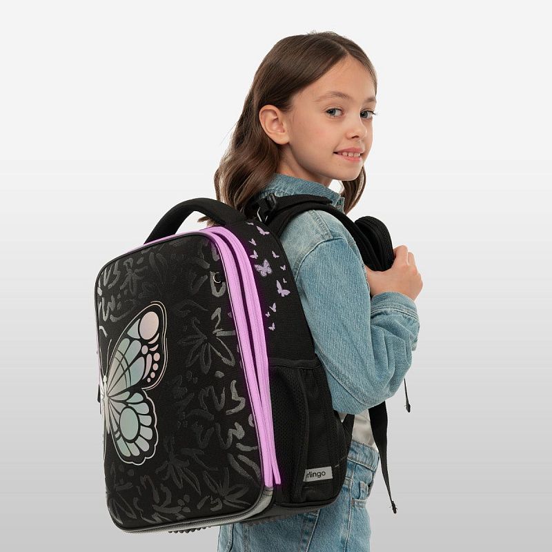 Ранец Berlingo Expert "Butterfly Effect" 37*28*16см, 2 отделения, 2 кармана, анатомическая спинка 