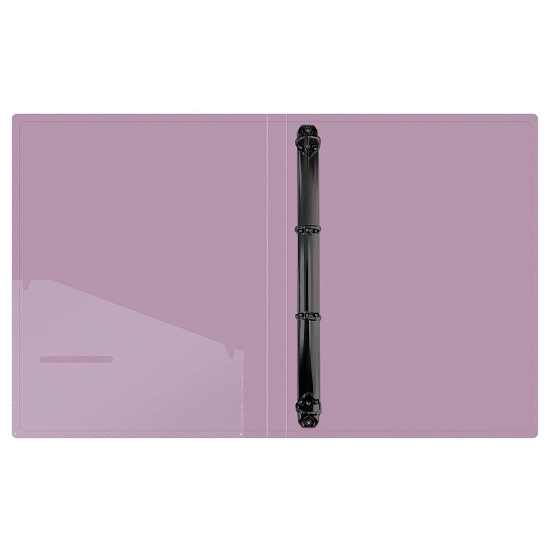 Папка на 4 кольцах Berlingo "Metallic", 24мм, 1000мкм, сиреневый металлик, D-кольца, с внутр. карманом 